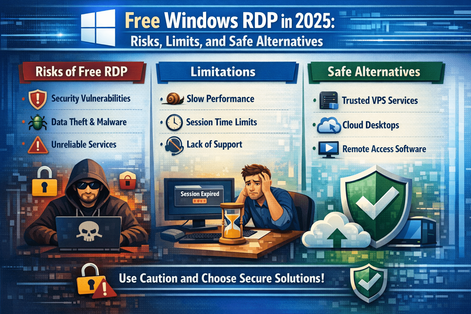 Free Windows RDP in 2025: Risks, Limits, and Safe Alternatives